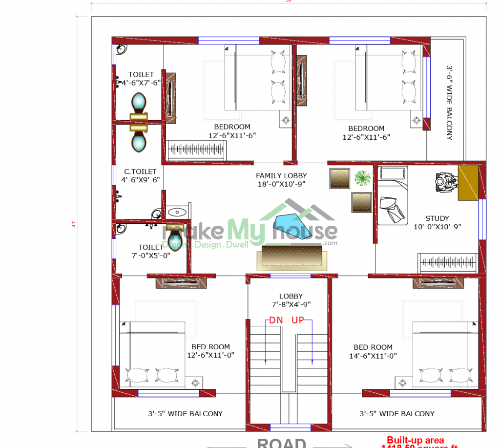 30x41 Floor Plan