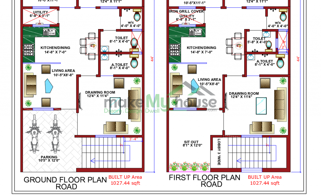 G+1 Floor Plan