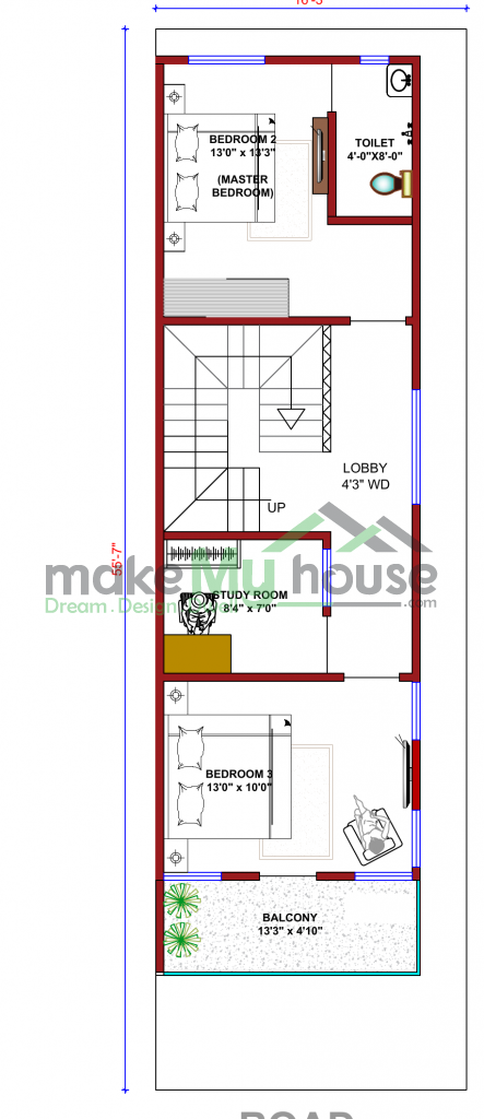 16X65 house plan