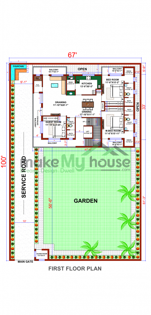 67X100 Floor Plan