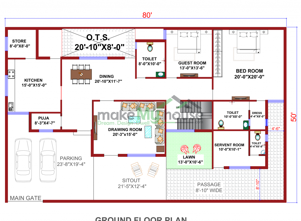 elevation design double floor