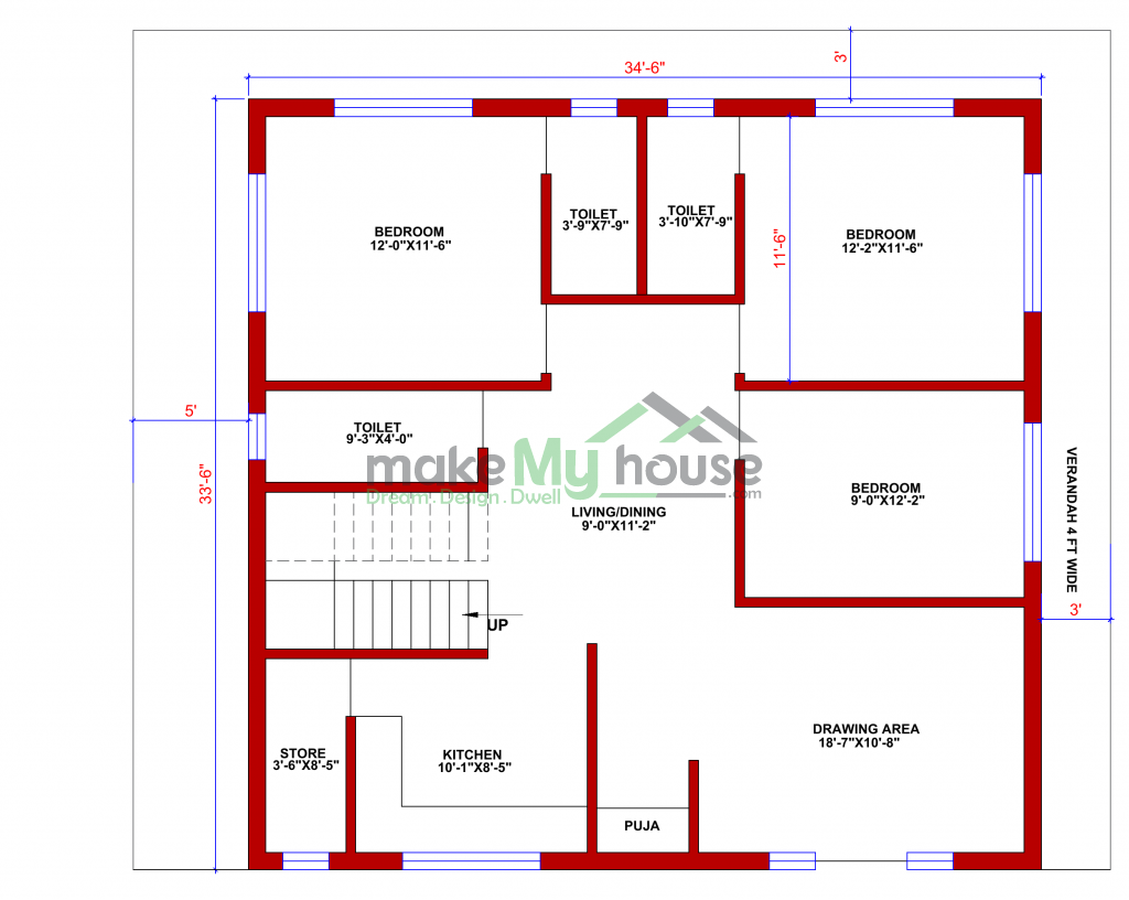 simple house floor plan