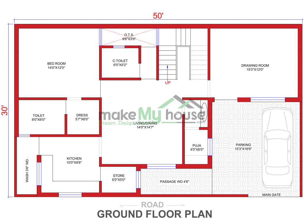 50x30 Floor Plan