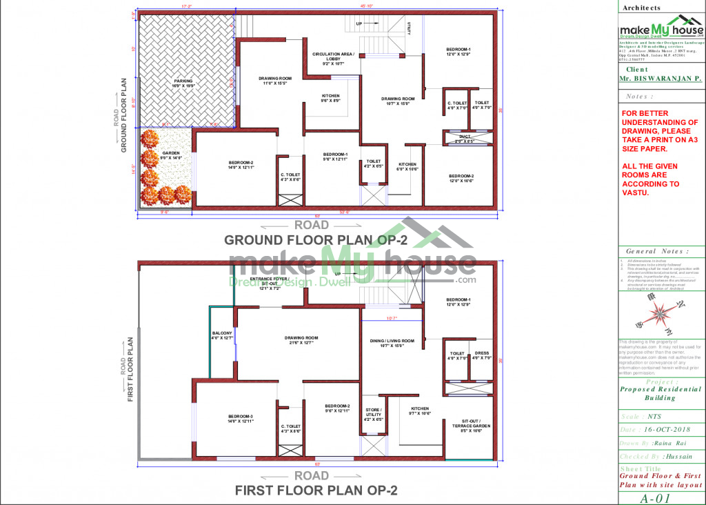 Buy 35x65 House Plan | 35 by 65 Front Elevation Design | 2275Sqrft Home ...