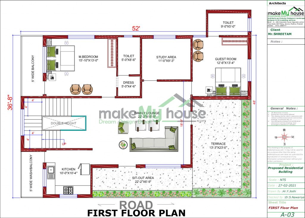 Duplex 2D Front Elevation