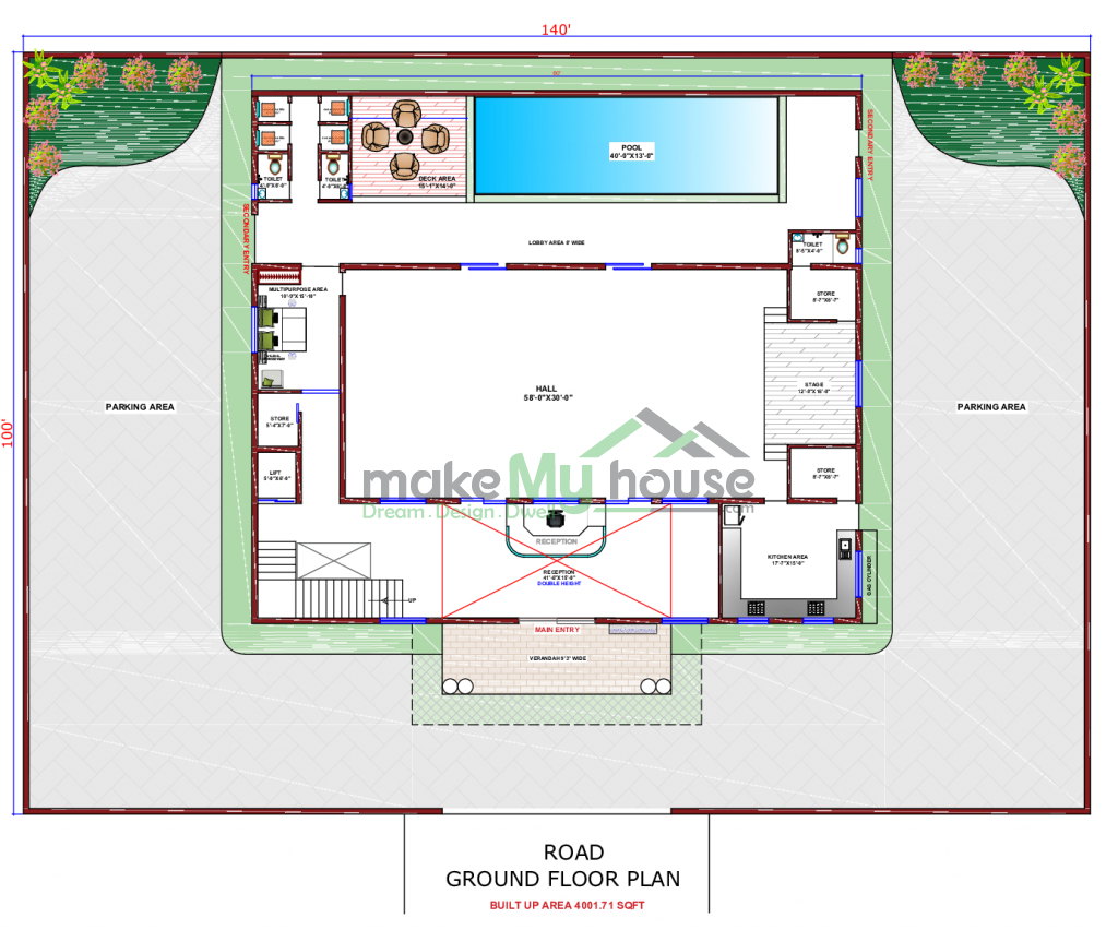 140x100 resort plan