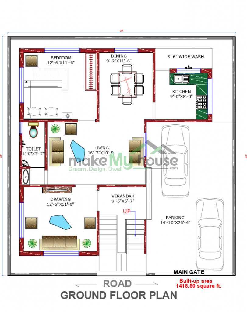 30x41 Floor Plan