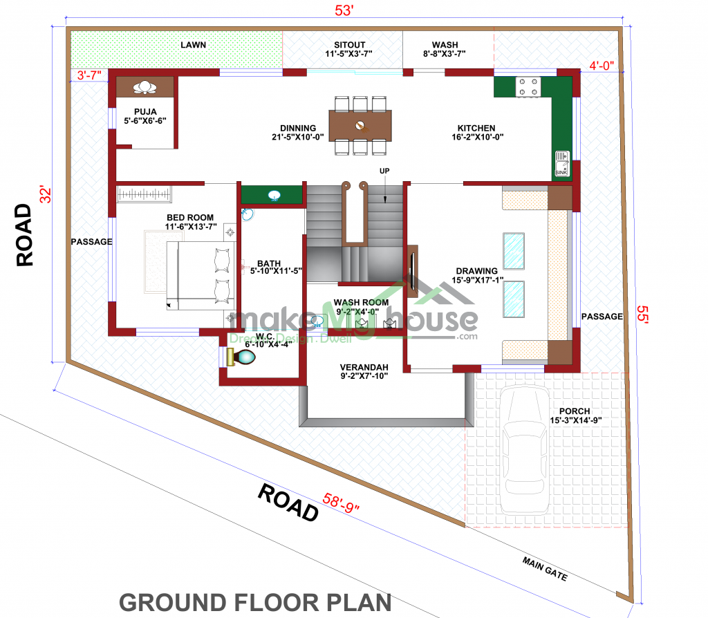 plan of indian house