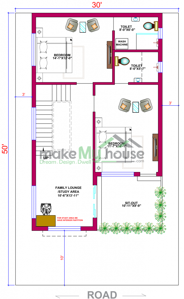 duplex floor plan