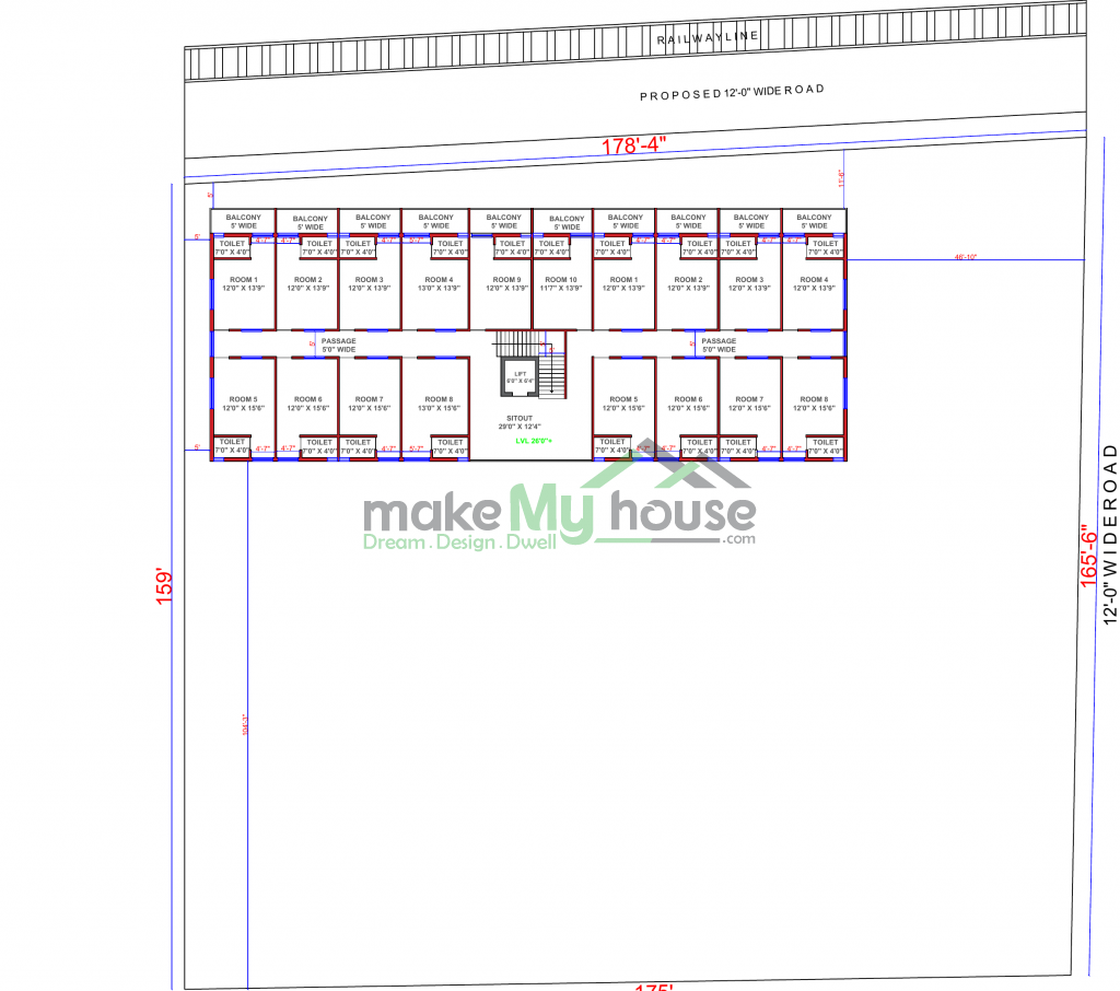 modern house plan elevation