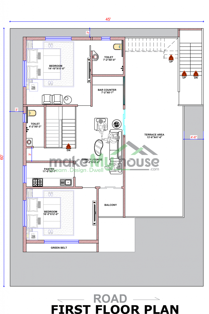 45x60 Floor Plan