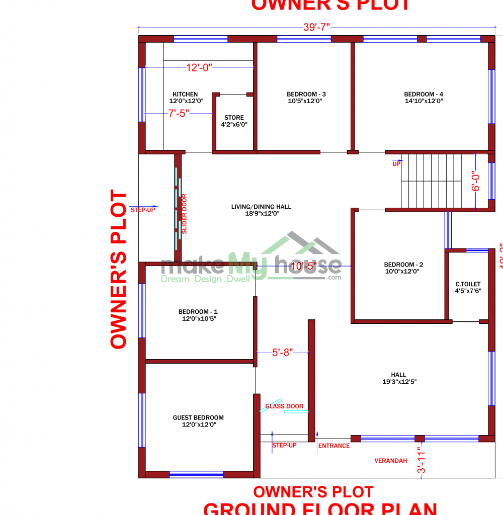 40x50 House Plan