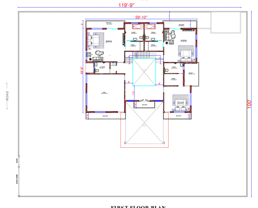 123x100 Floor Plan