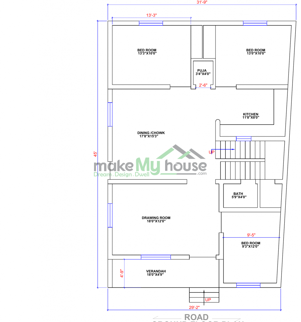 31x45 Floor Plan