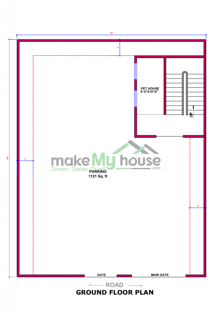 35X44 Floor Plan