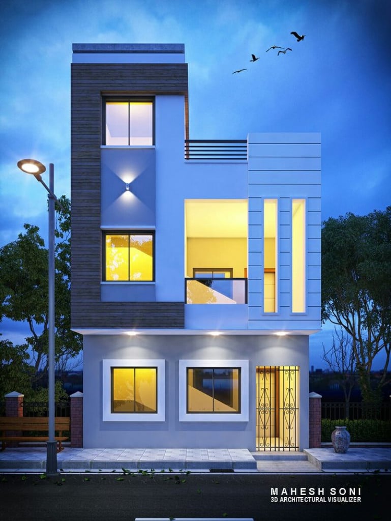 Duplex Residential House Elevation