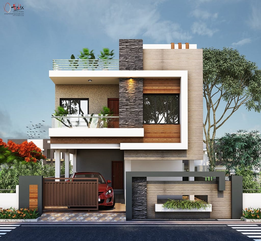 Duplex House Elevation Best Exterior Design Architectural Plan Hire