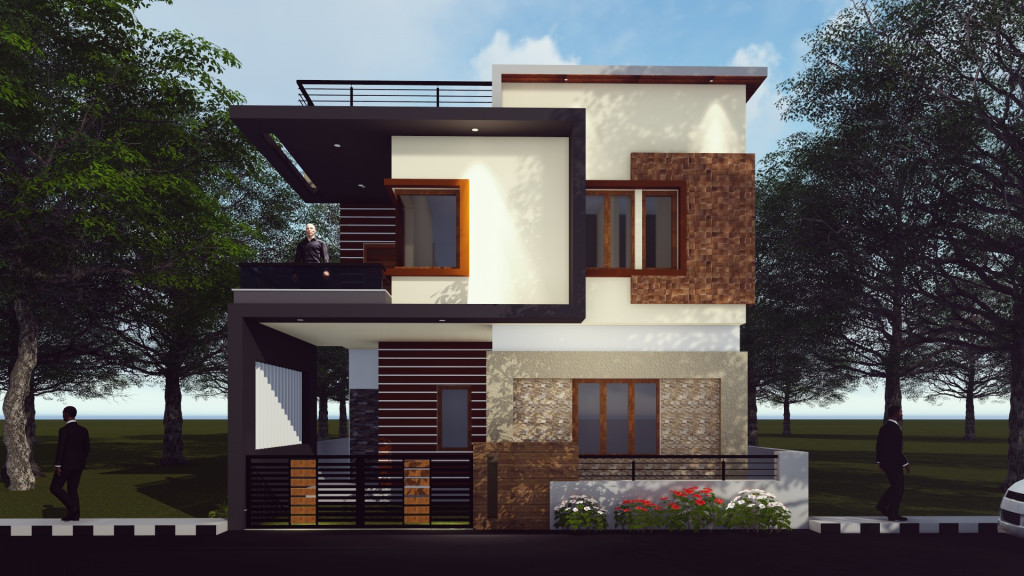 Duplex House Elevation