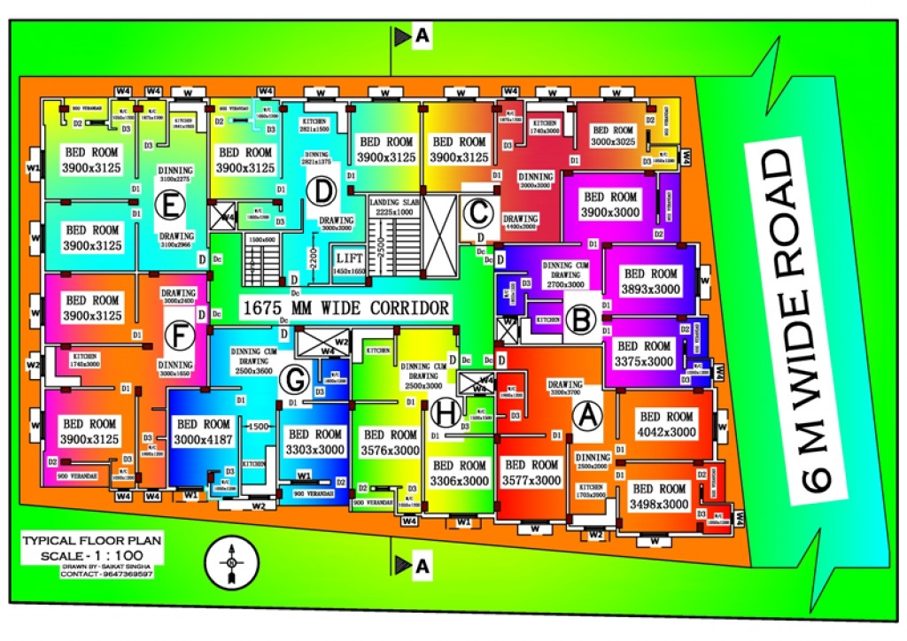 Residential cum Commercial Floor Plan