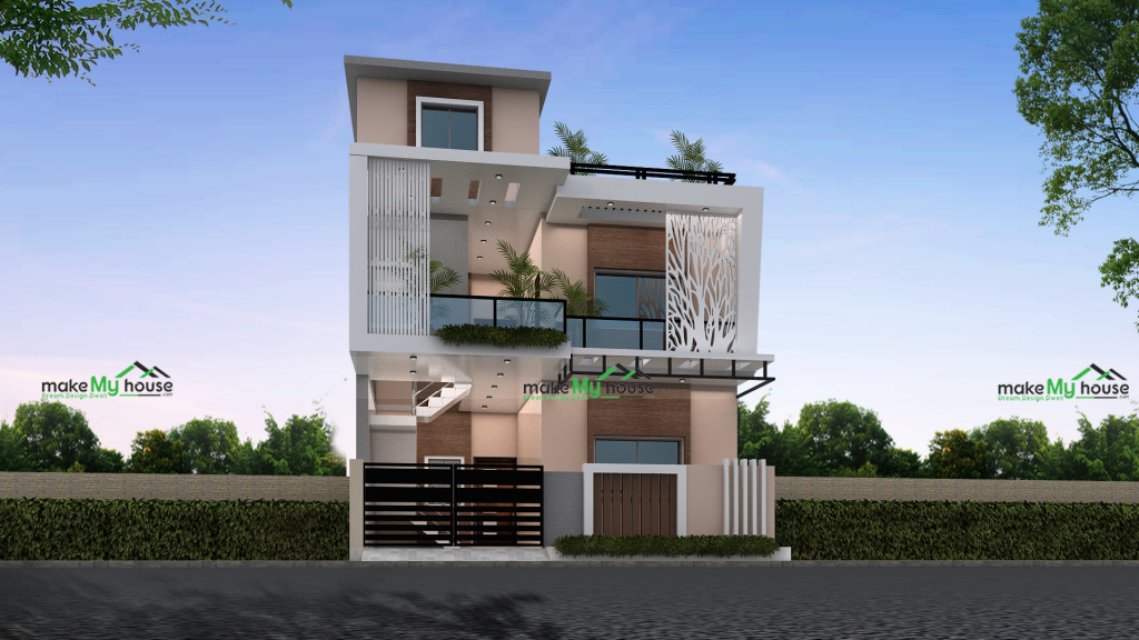 duplex luxury house elevation