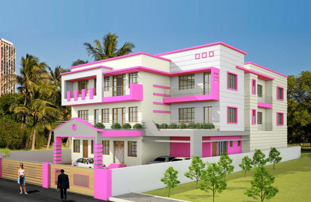 House Elevation Colour Design | Best Exterior Design Architectural Plan