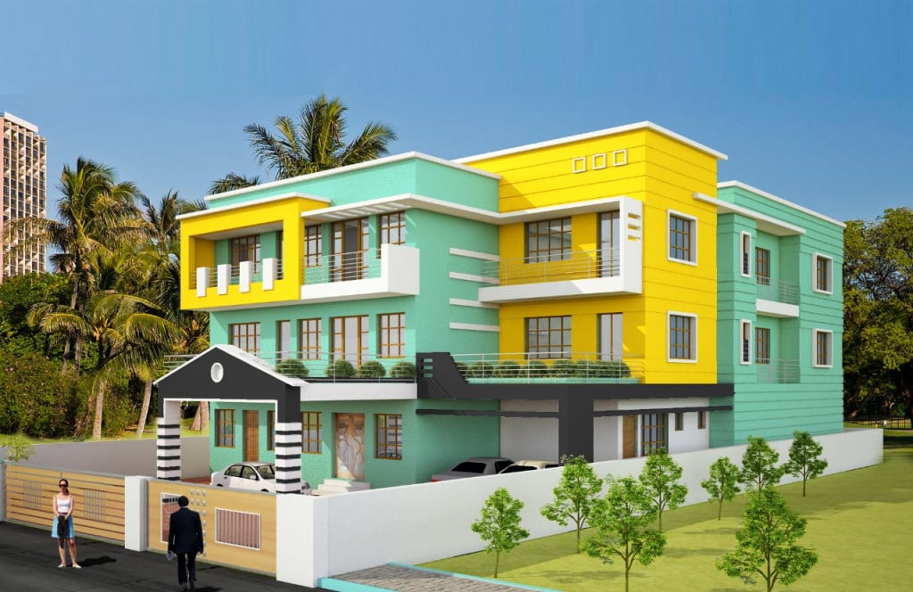 Colour Design For Residential House 