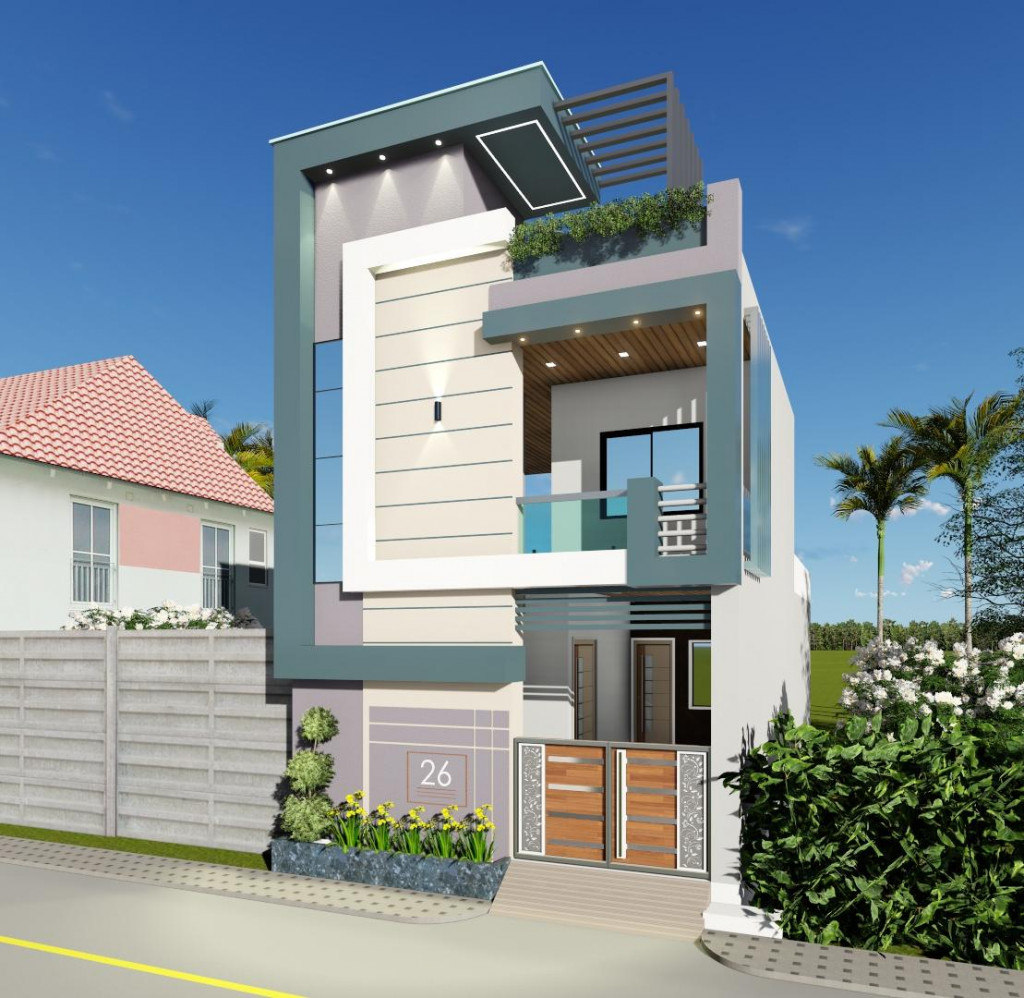 Modern House Elevation  Best Exterior Design Architectural Plan