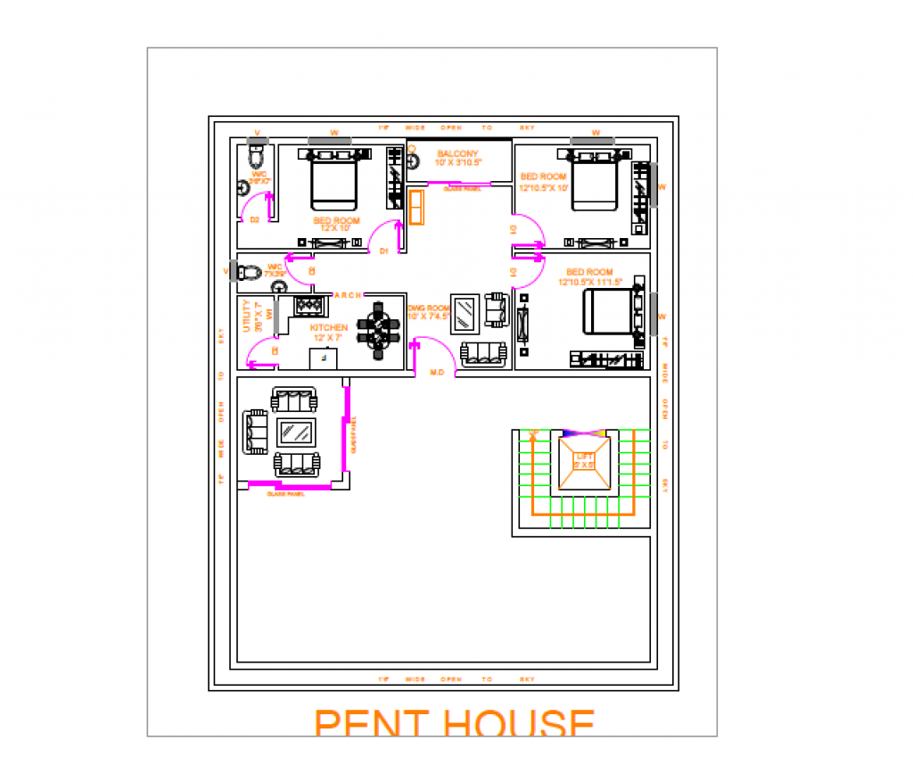 Pent House Floor Plan