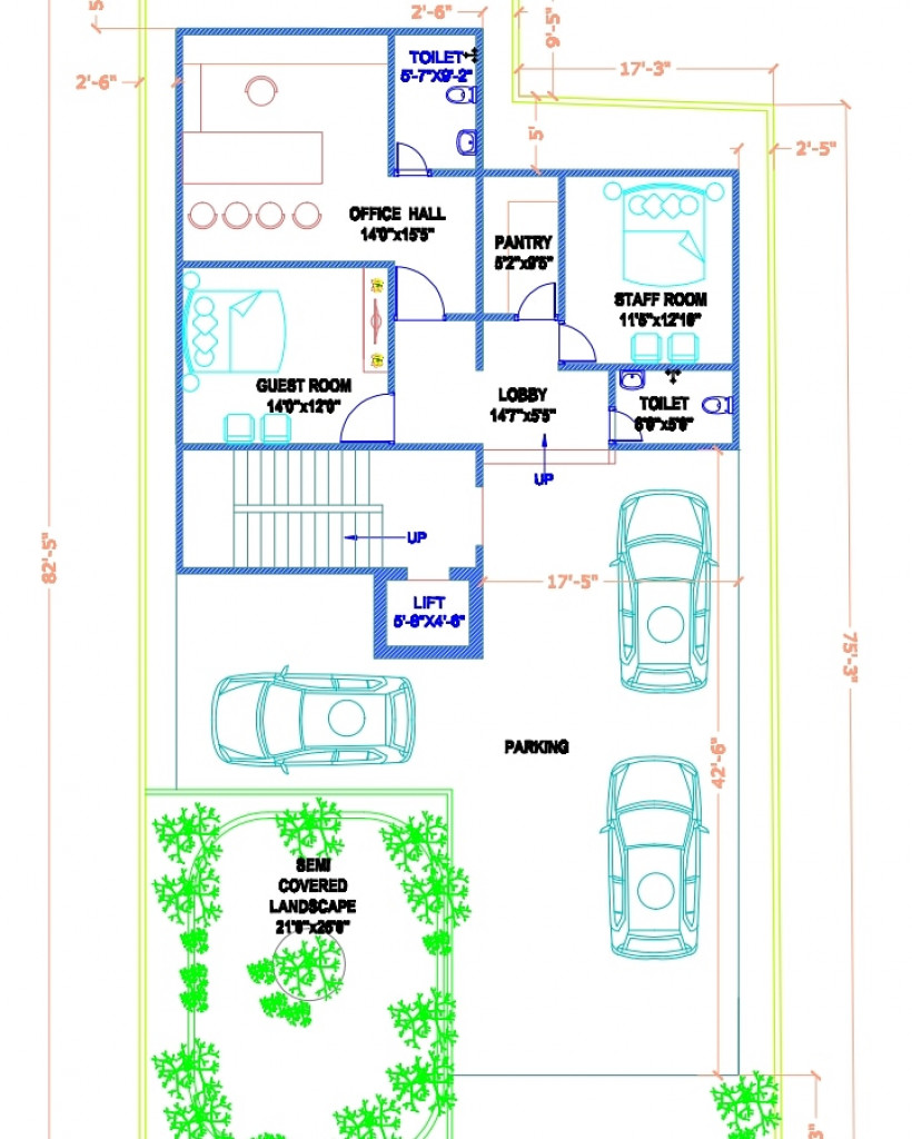 2bhk House Floor Plan | Best Floorplan Architectural Plan | Hire A Make