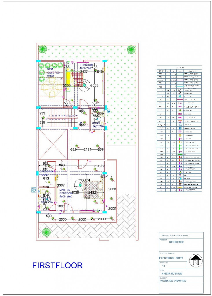 Detailed Floor plan for house