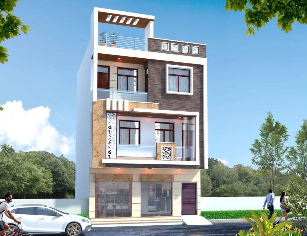 indian residential building elevations