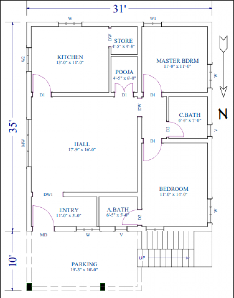 Residential house Floor Plan 