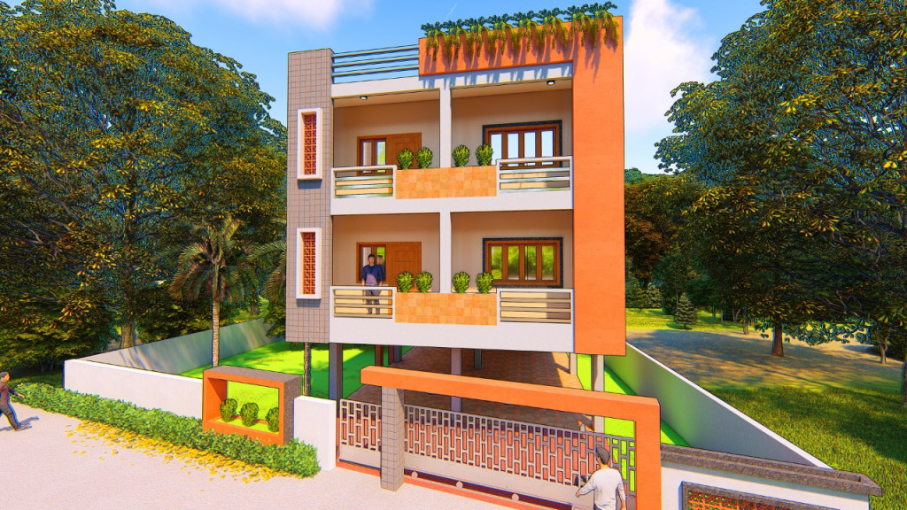 Ground Floor Parking House Design | Floor Roma