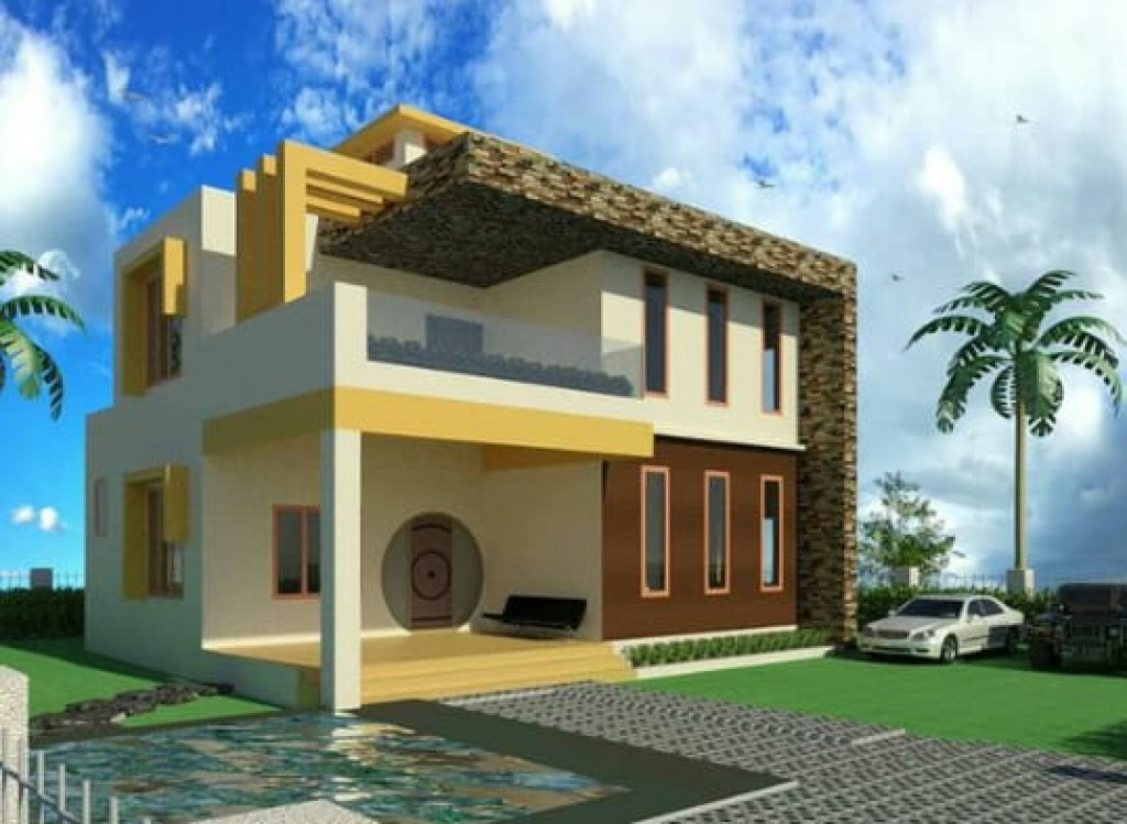Double Story house elevation designs 