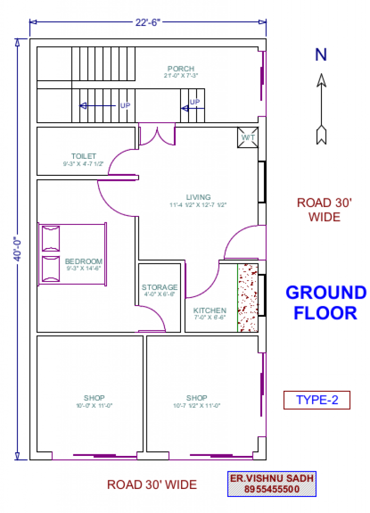 Commercial cum Residential Floor Plan 