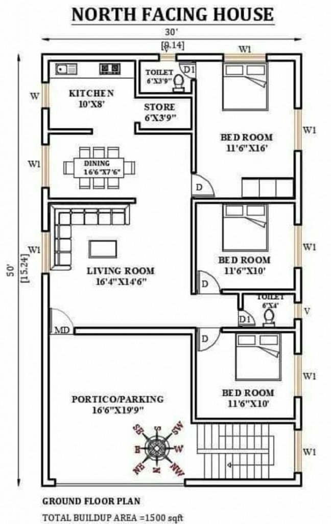 3BHK Floor Plan