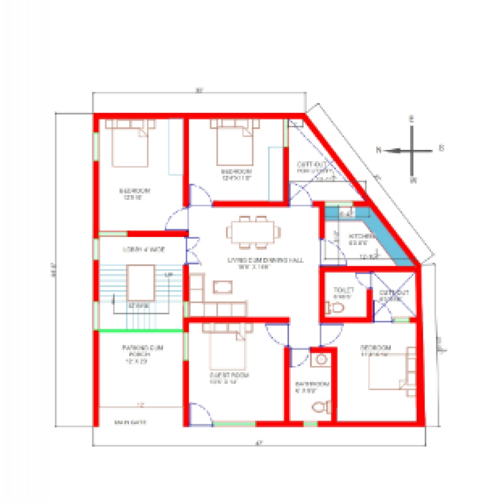 4bhk Floor Plan