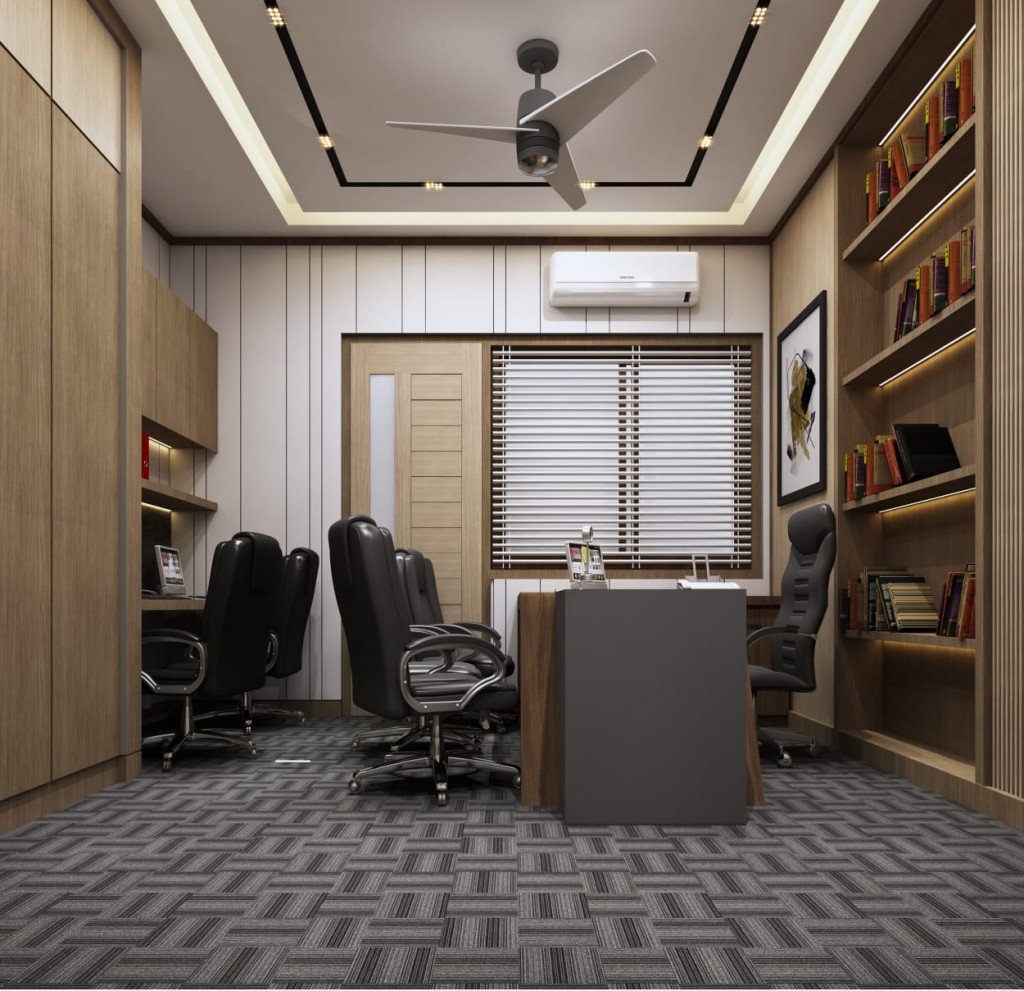 CA Office Cabin Interior | Best Interior Design Architectural Plan ...