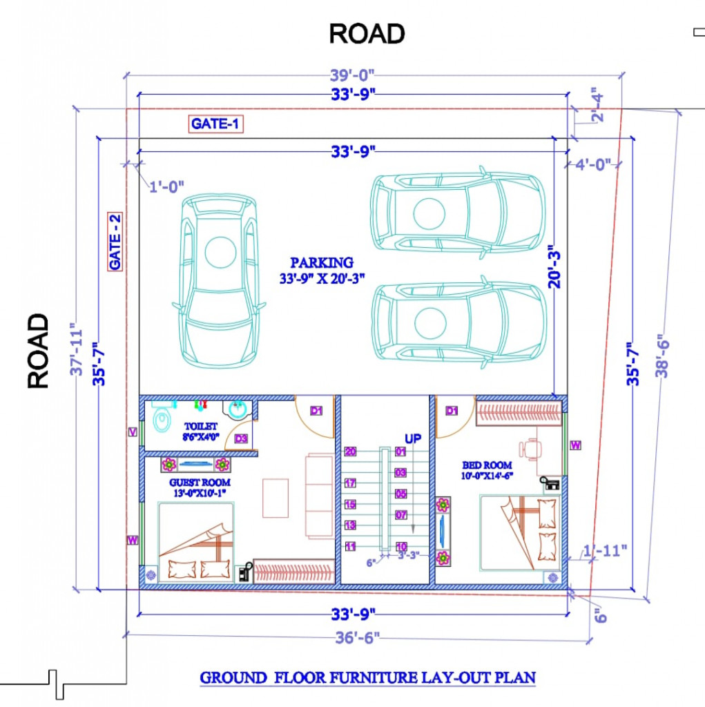 Residential House Furniture Layout