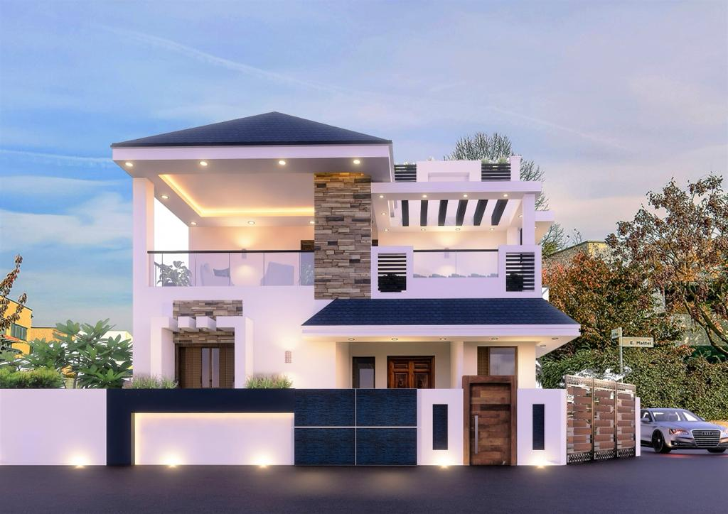 Mr. Raja Residence Elevation Designs 