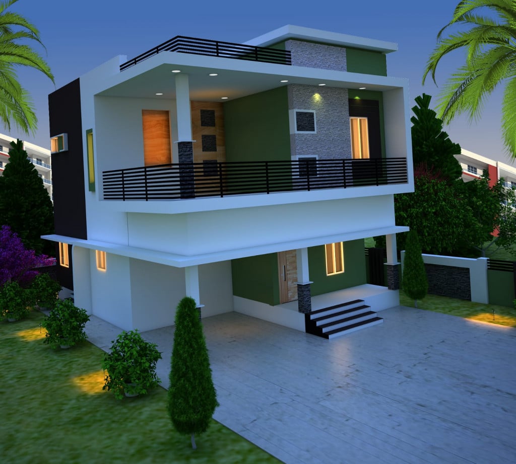 Modern Double Story House Elevation