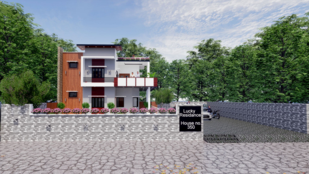 35 x 35 House Elevation Design 