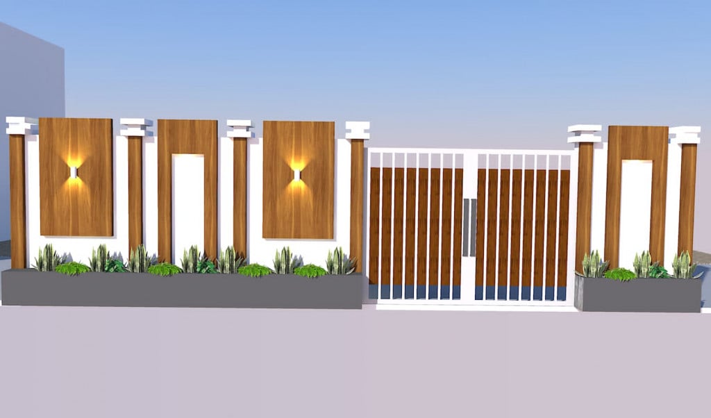 Boundary Wall Design Youtube Compound Wall Gate Design Front Wall ...