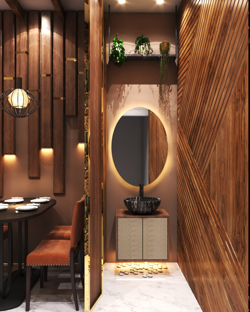 Restaurant bathroom Interior Designs