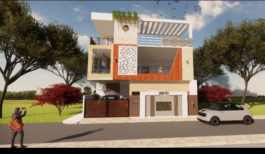 Duplex House Elevation Design