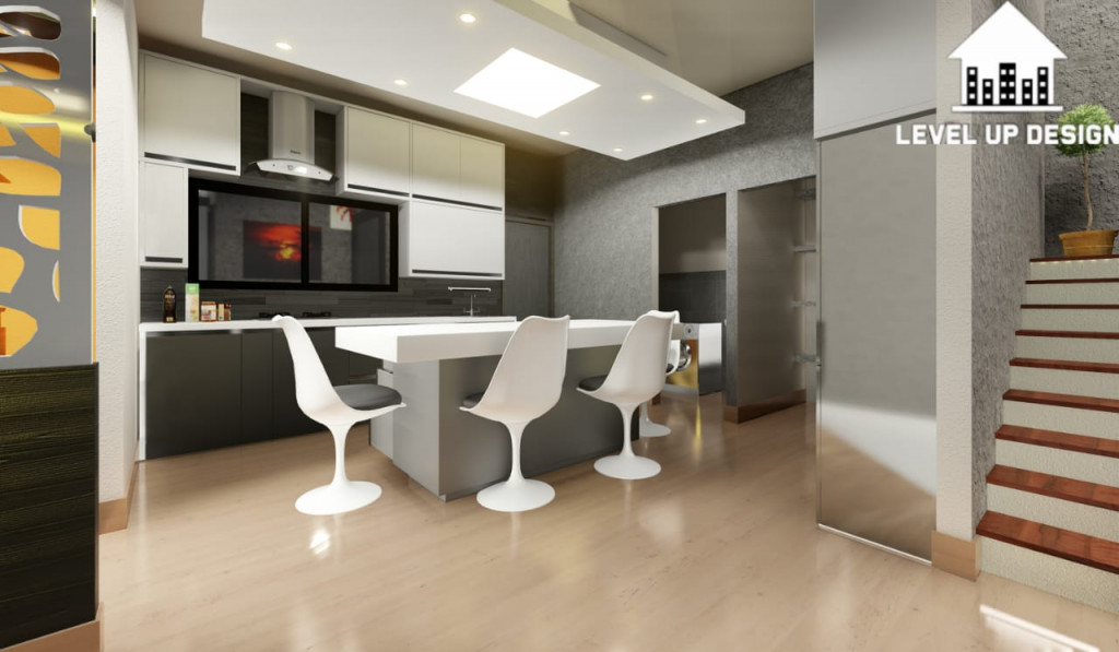 Dining Room Cum Kitchen Interior Designs