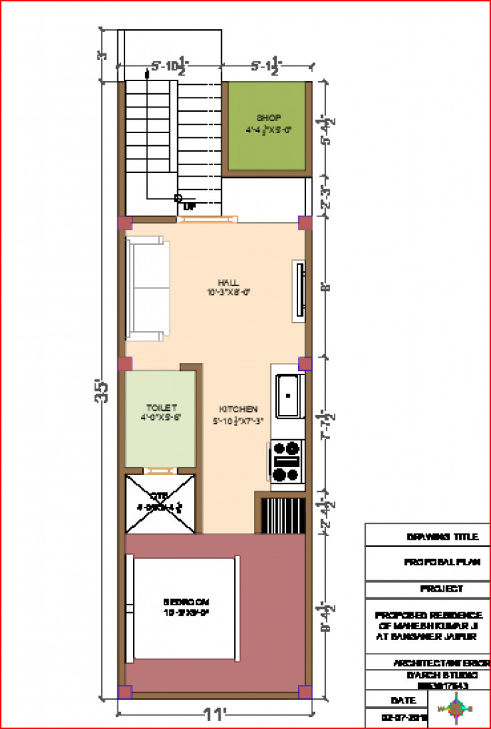 11 X35 Floor Plan of Tiny House