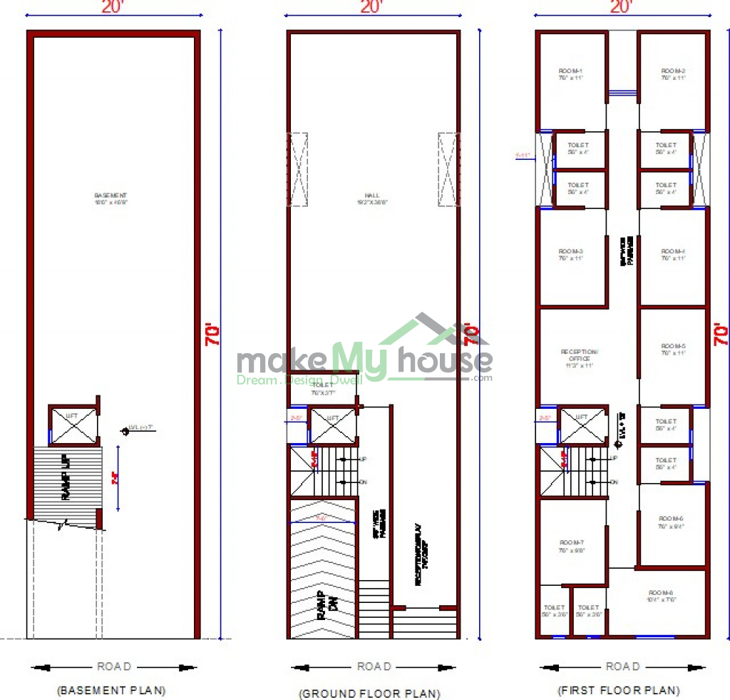 20x70 Floor Plan