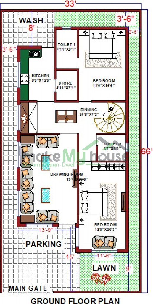 buy-33x66-house-plan-33-by-66-elevation-design-plot-area-naksha