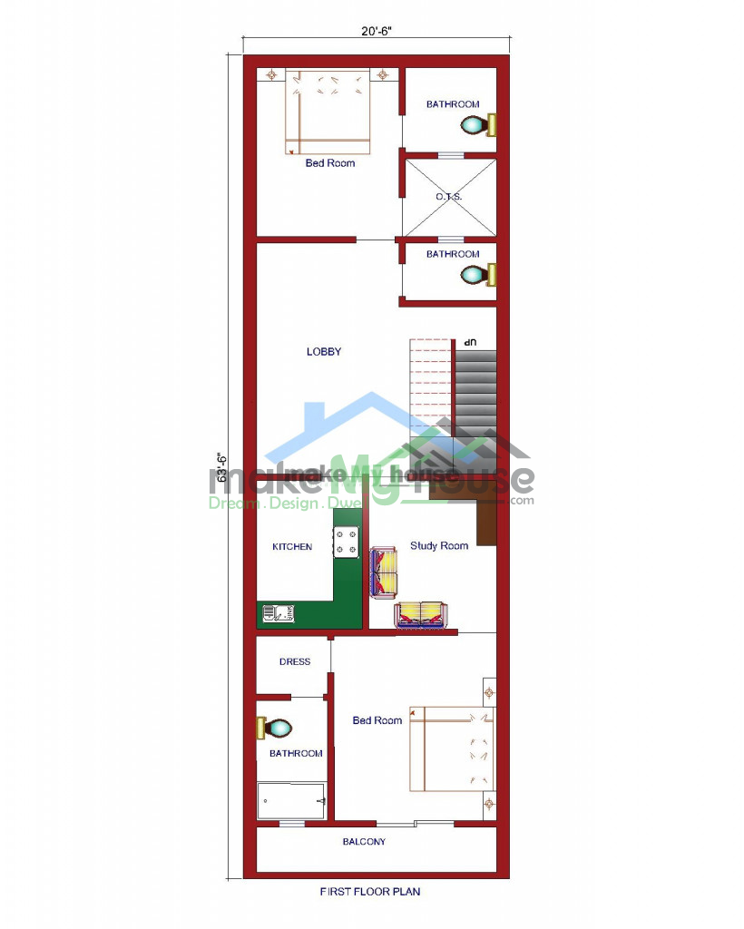Buy 20x60 House Plan 20 by 60 Elevation Design Plot